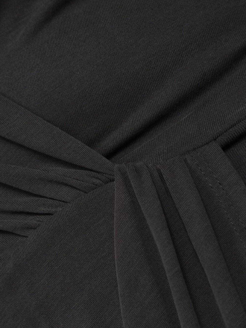 Lulu's Dulcet Washed Black Surplice Midi Dress - Picture 5 of 5